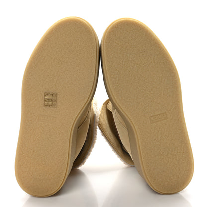 Hermes Suede Shearling Womens Hemisphere Ankle Boots 37.5 Beige Palomino 5 of 8
