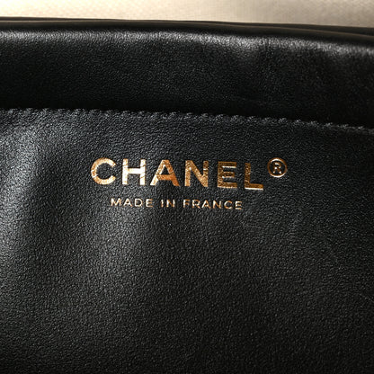 Chanel Calfskin Denim Stitched Urban Essentials Small Shopping Bag Blue Black 6 of 10