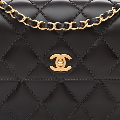 Chanel Glazed Calfskin Stitched Small Flap Brown 8 of 10