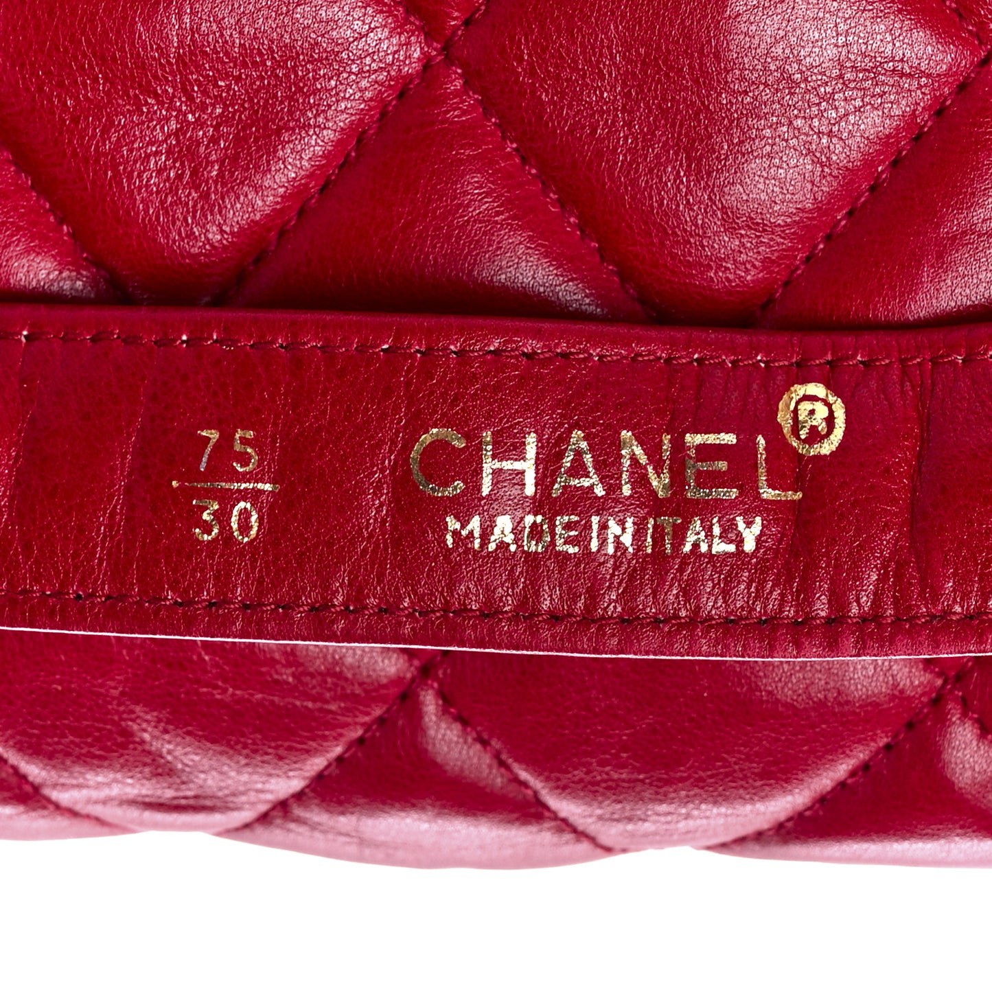 Lambskin Quilted Flap Waist Belt Bag 75 30 Red