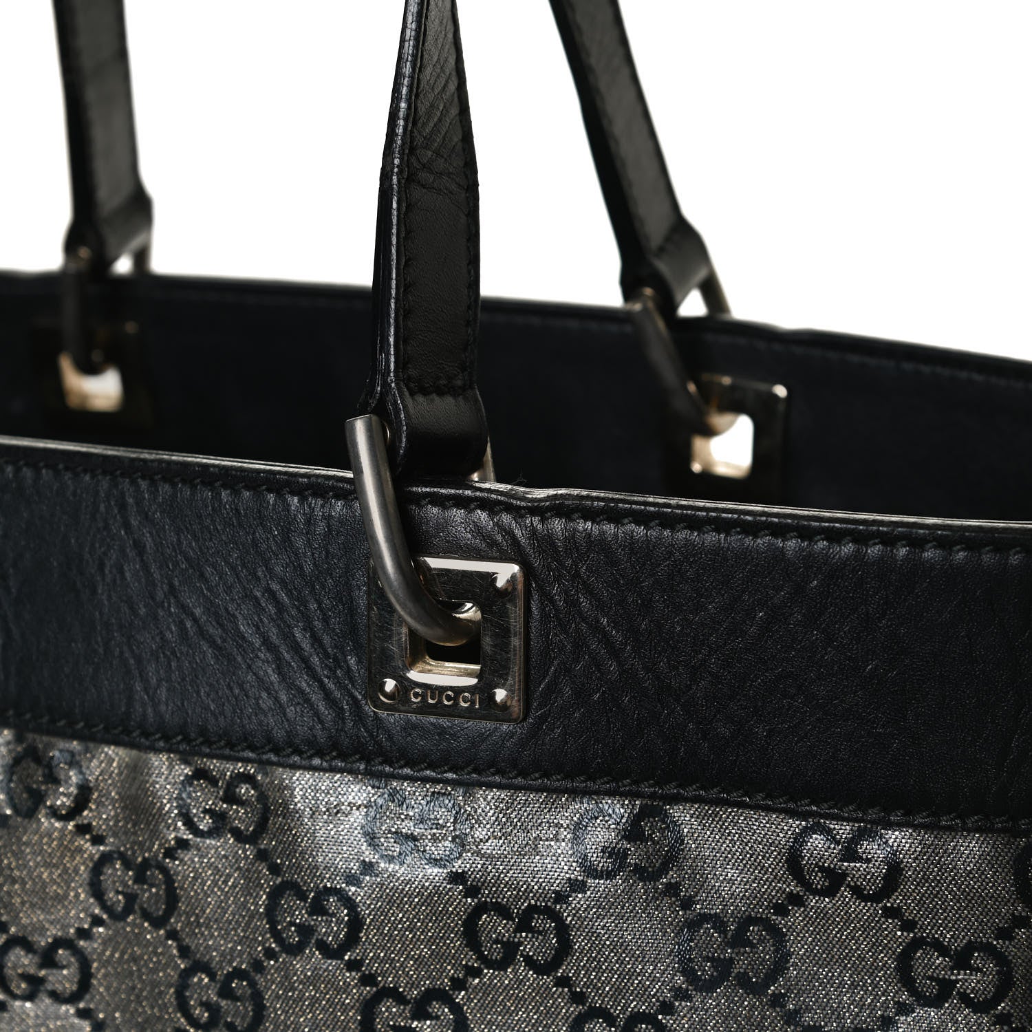 Gucci Crystal Monogram Bucket Tote Black 11 of 19
