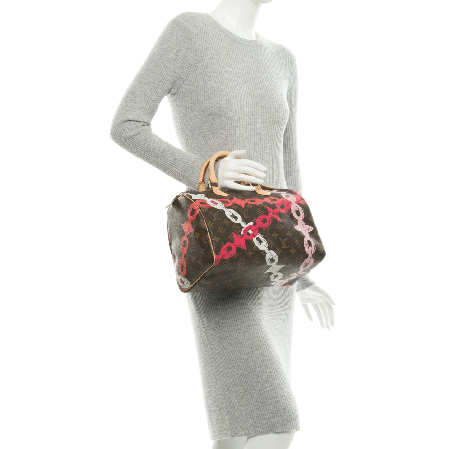 Monogram Bay Speedy 30 Rose Ballerine Poppy