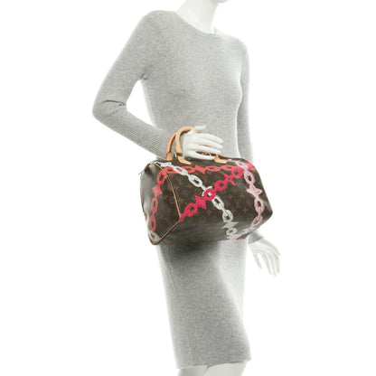 Louis Vuitton Monogram Bay Speedy 30 Rose Ballerine Poppy 2 of 7