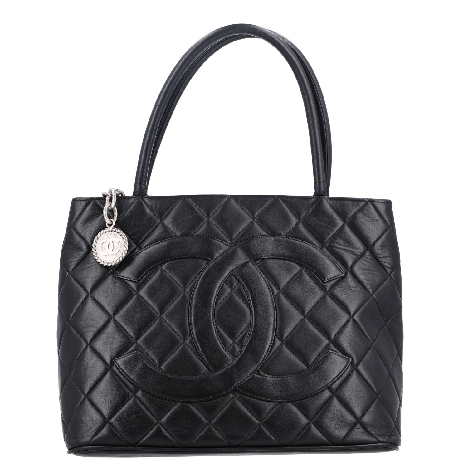 Chanel Lambskin Quilted Medallion Tote Black 1 of 10