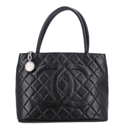 Chanel Lambskin Quilted Medallion Tote Black 1 of 10