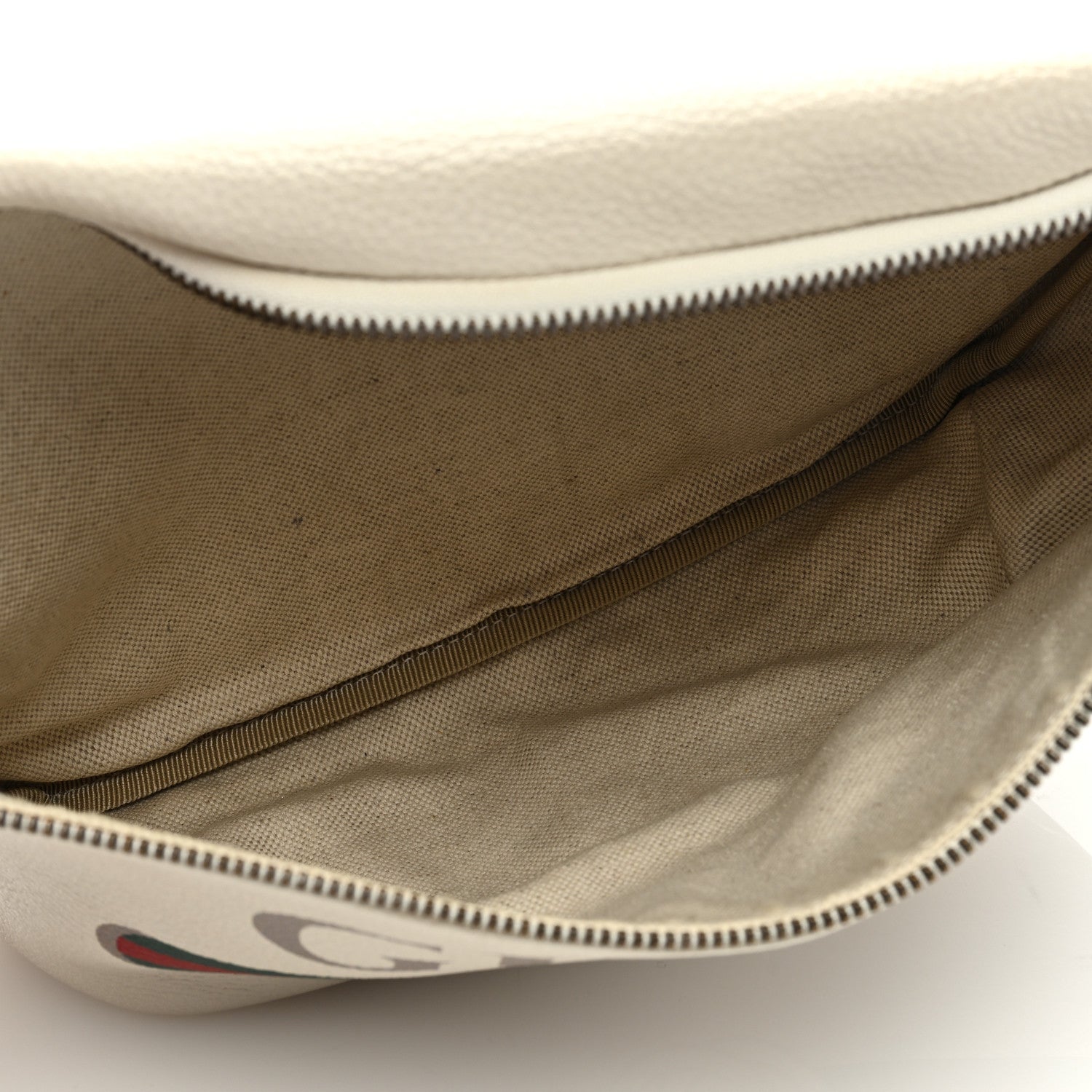 Gucci Grained Calfskin Logo Belt Bag White 5 of 9