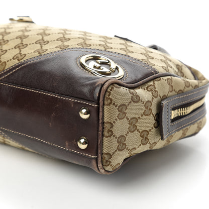 Gucci Monogram New Britt Medium Boston Dark Brown 7 of 11