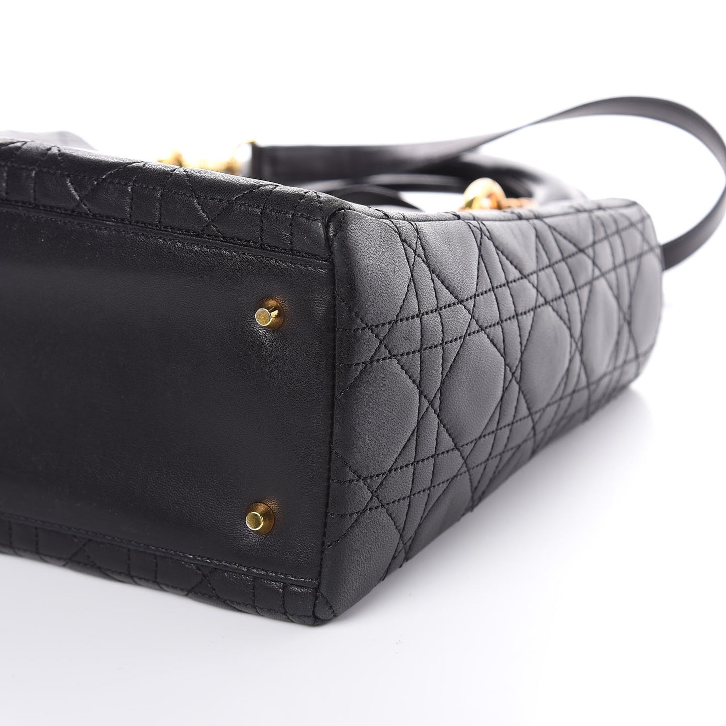 Lambskin Cannage Medium Lady Dior Black