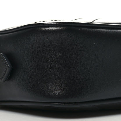 Gucci Calfskin Matelasse Mini GG Marmont Chain Shoulder Bag Black 9 of 10