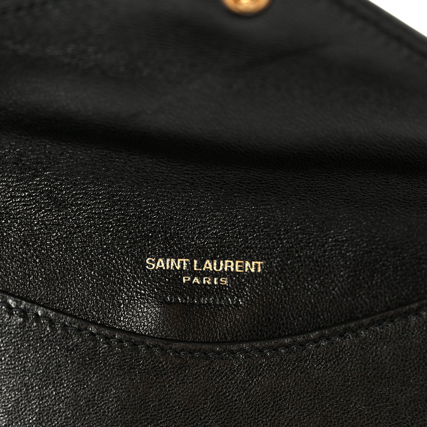 Lambskin Chevron Quilted Large Loulou Black