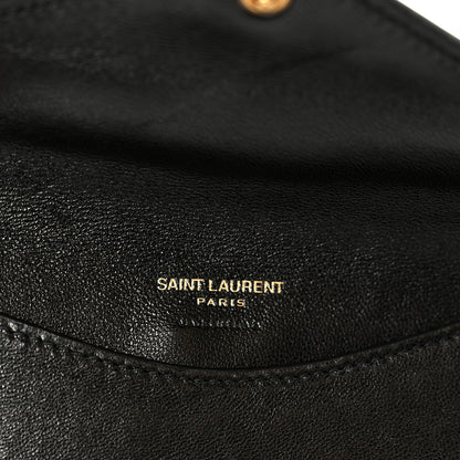 Saint Laurent Lambskin Chevron Quilted Large Loulou Black 9 of 15