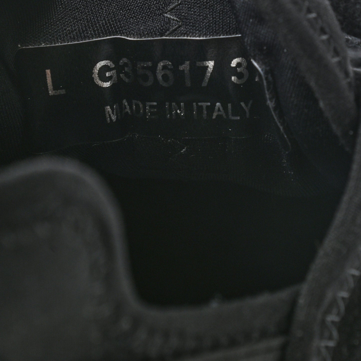 Velvet Calfskin Mixed Fibers CC Sneakers 37.5 Black