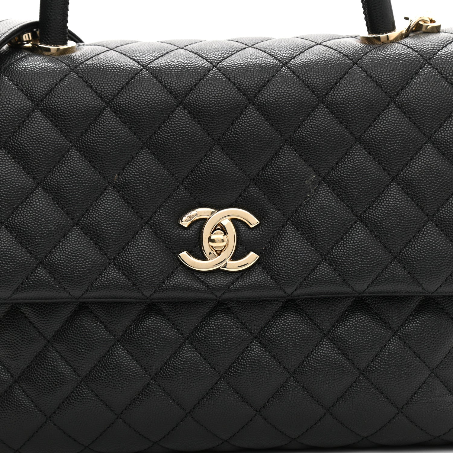 Chanel Caviar Quilted Medium Coco Handle Flap Black 8 of 13