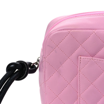 Chanel Calfskin Quilted Cambon Camera Case Pink Black 11 of 12