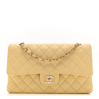 Chanel Lambskin Quilted Medium Double Flap Yellow 1 of 11