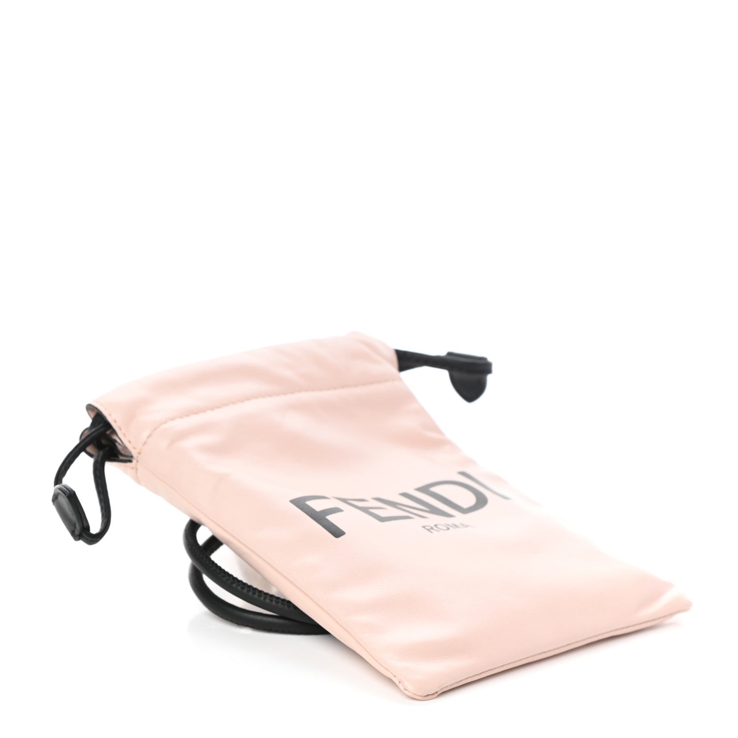 Soft Nappa Logo Mini Drawstring Pouch Bag Rosa Quarzo Black