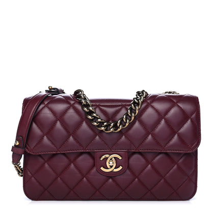 Chanel Calfskin Quilted Large Perfect Edge Flap Burgundy 1 of 4
