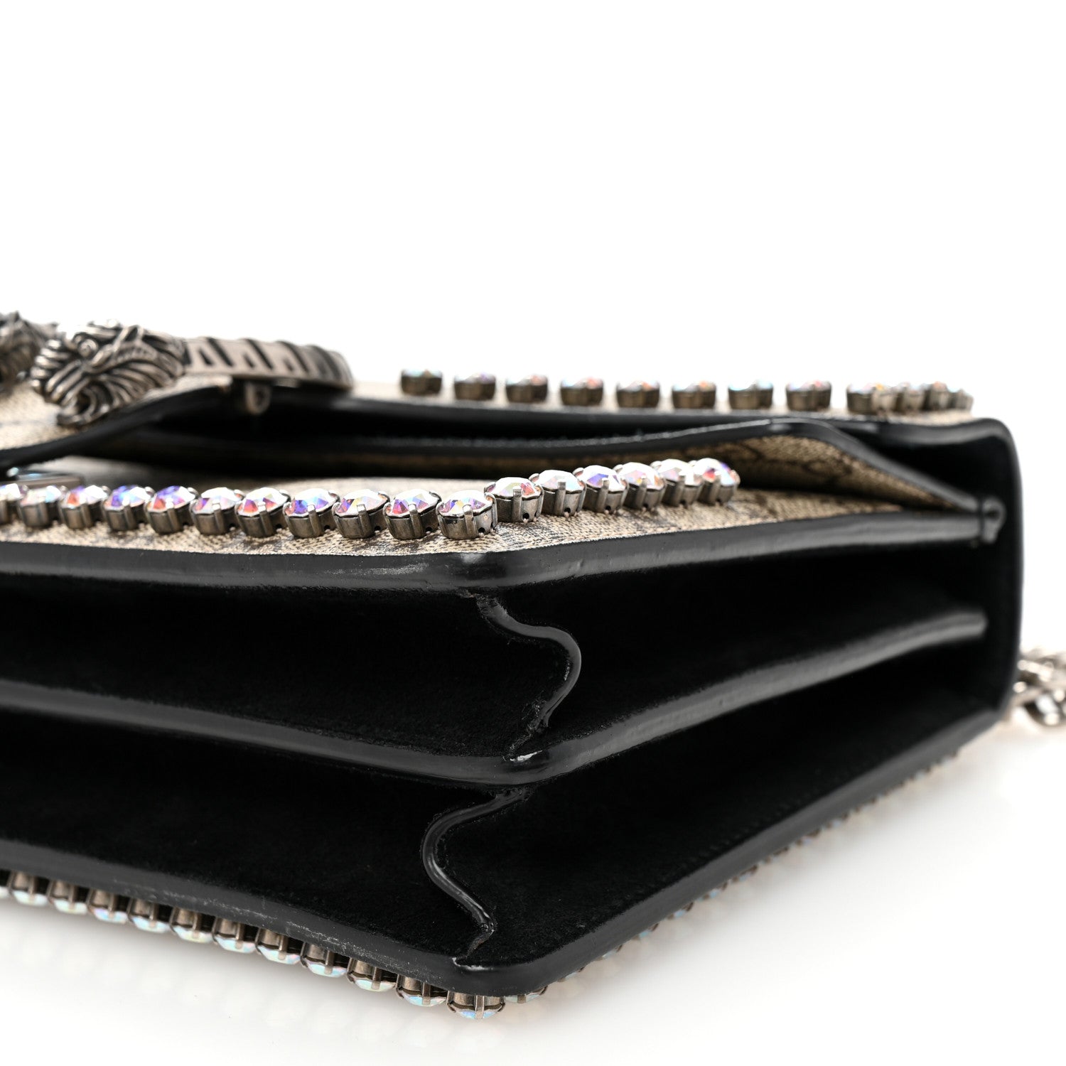 Gucci GG Supreme Monogram Crystal Small Dionysus Shoulder Bag Black 11 of 11