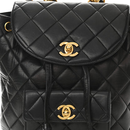 Chanel Lambskin Quilted Backpack Black 8 of 10