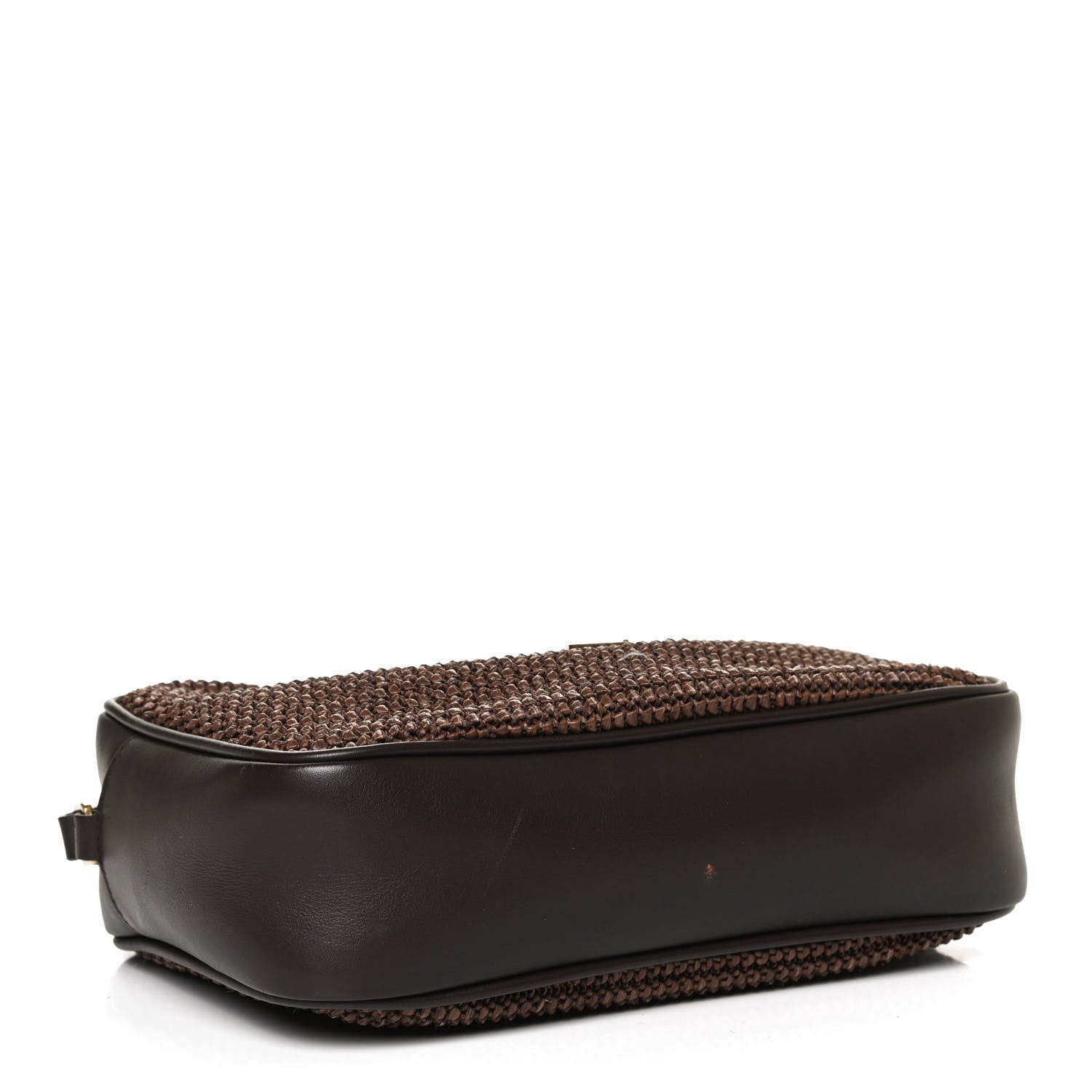 Saint Laurent Raffia Canvas Monogram Lou Camera Bag Dark Chocolate 3 of 9