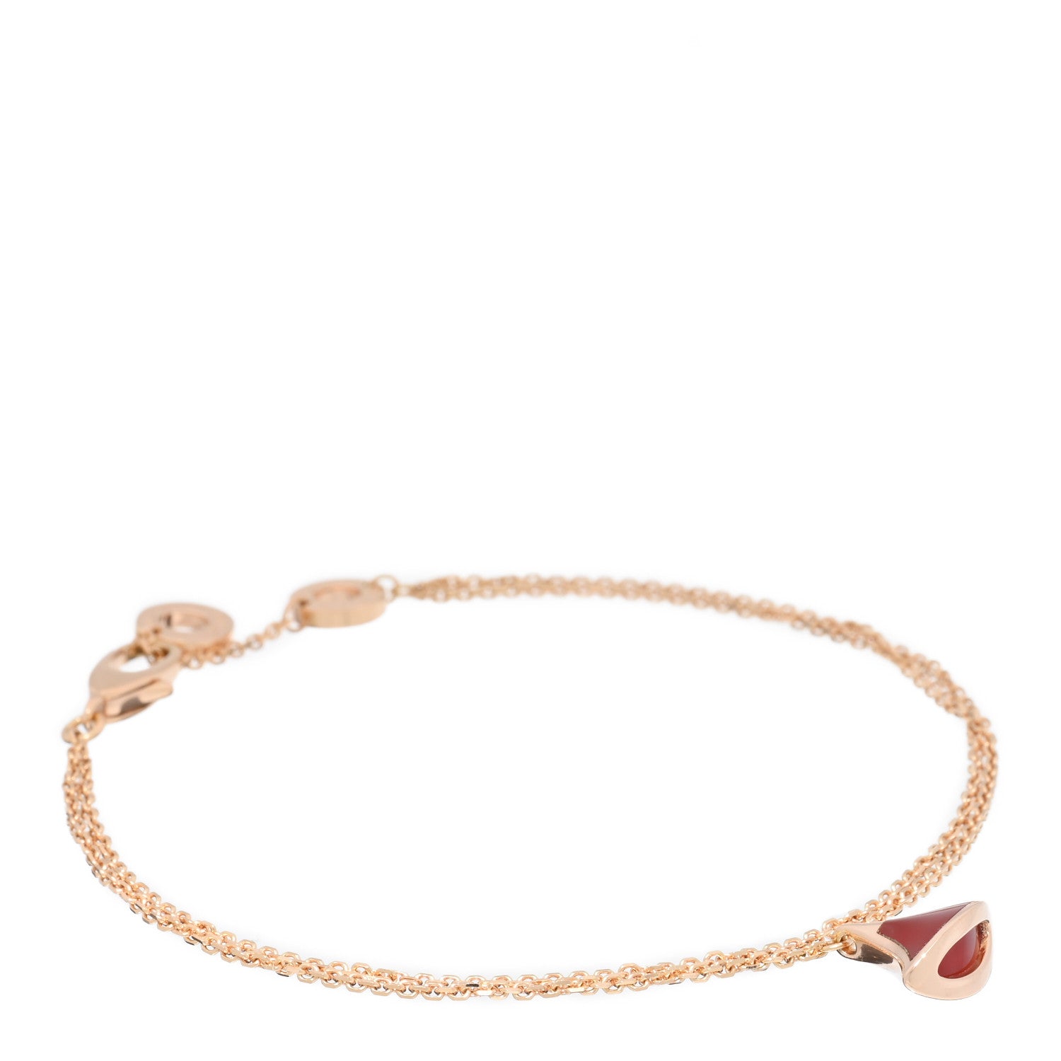 Bulgari 18K Rose Gold Carnelian Divas' Dream Bracelet SM 1 of 4