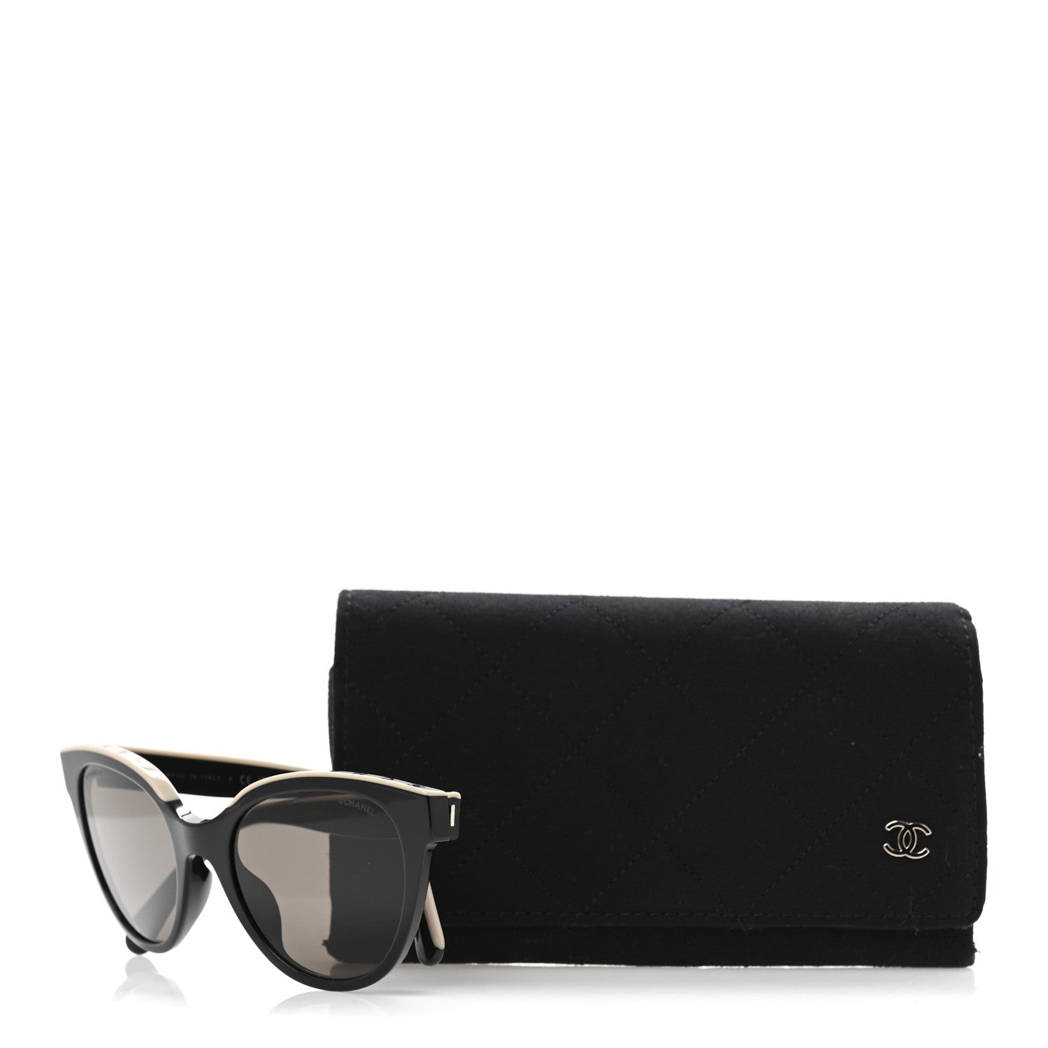 Chanel Acetate CC Butterfly Sunglasses 5414-A Black Beige 8 of 8