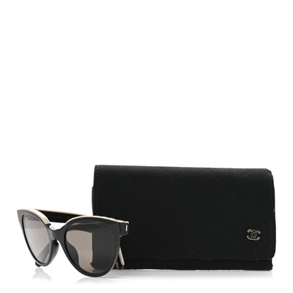 Chanel Acetate CC Butterfly Sunglasses 5414-A Black Beige 8 of 8