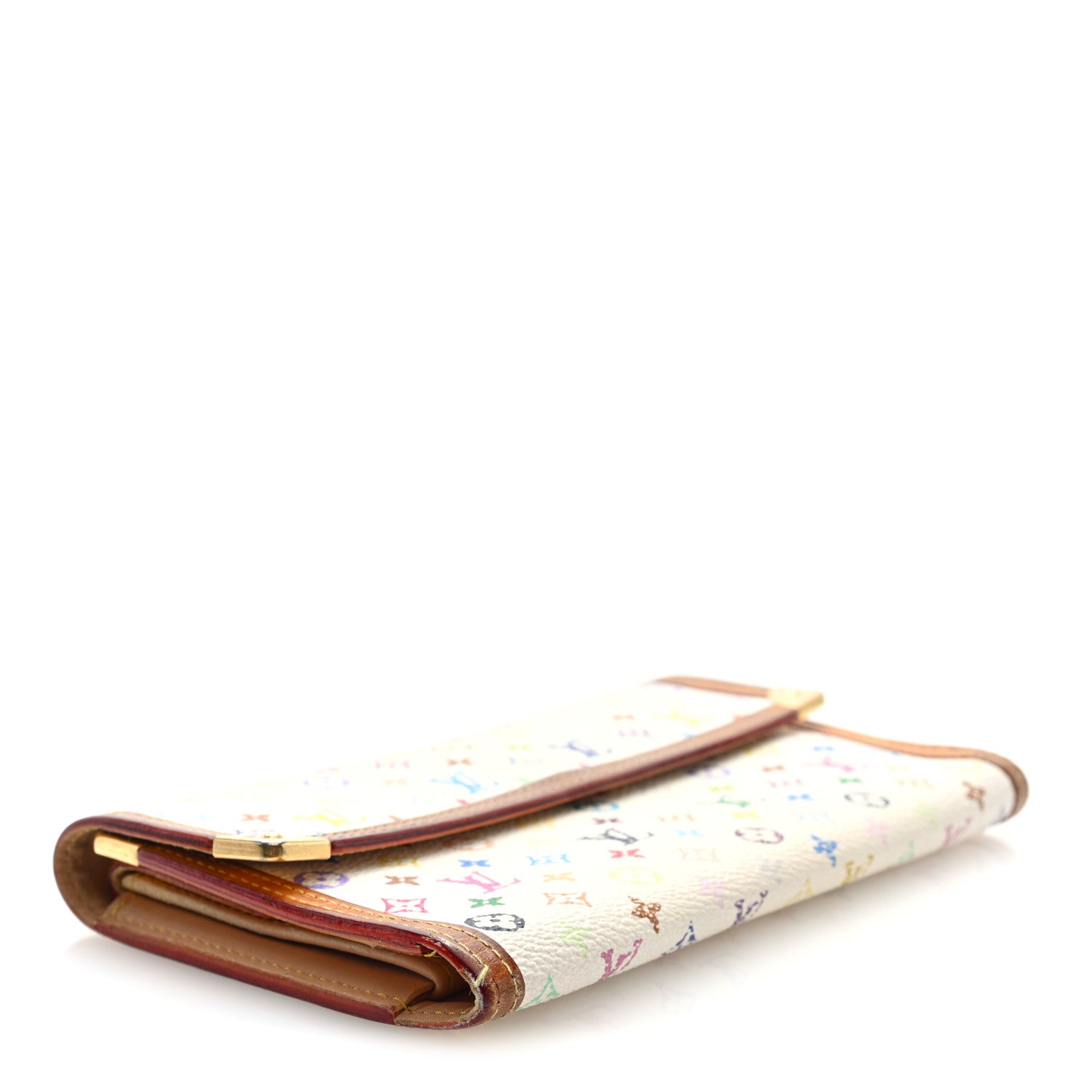 Louis Vuitton Monogram Multicolor Porte Tresor International Wallet White 4 of 9