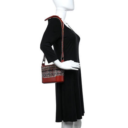 Chanel Tweed Calfskin Small Gabrielle Hobo Red 2 of 9