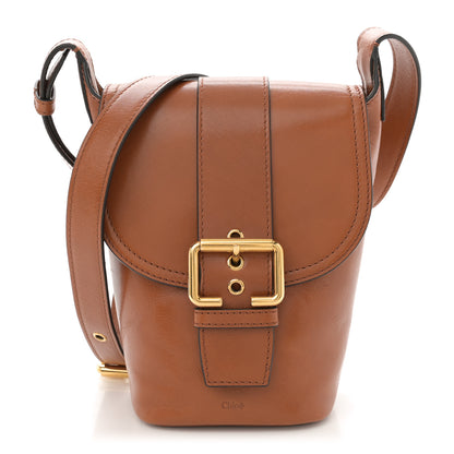 Chloe Shiny Calfskin Mini Saddle Bag Clay Brown 1 of 10
