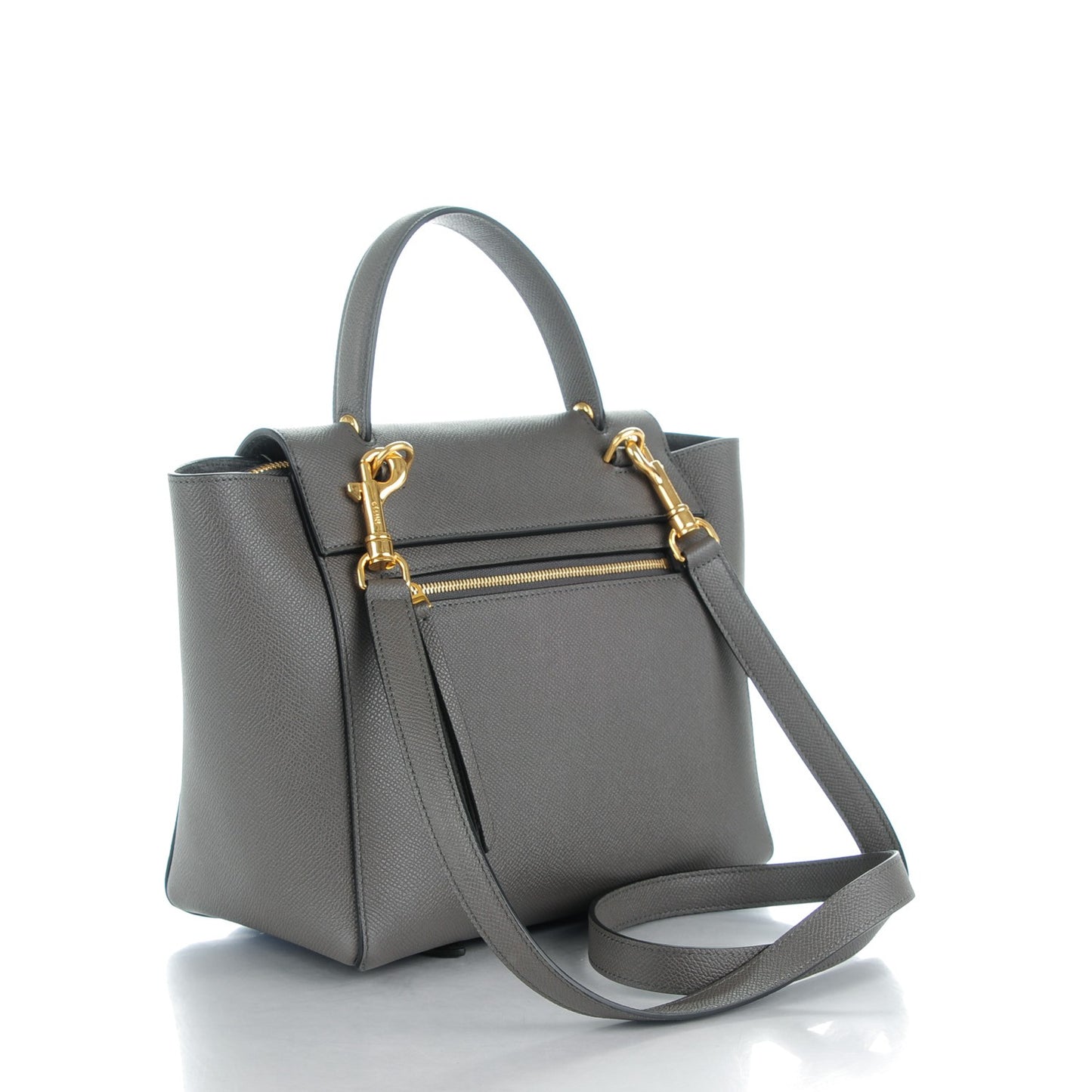 Grained Calfskin Micro Belt Bag Grey