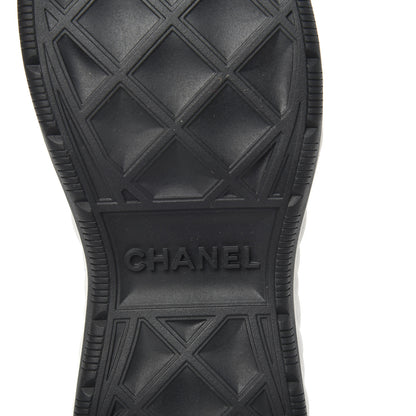 Chanel Fabric Calfskin Suede CC Sneakers 38.5 Black 6 of 7