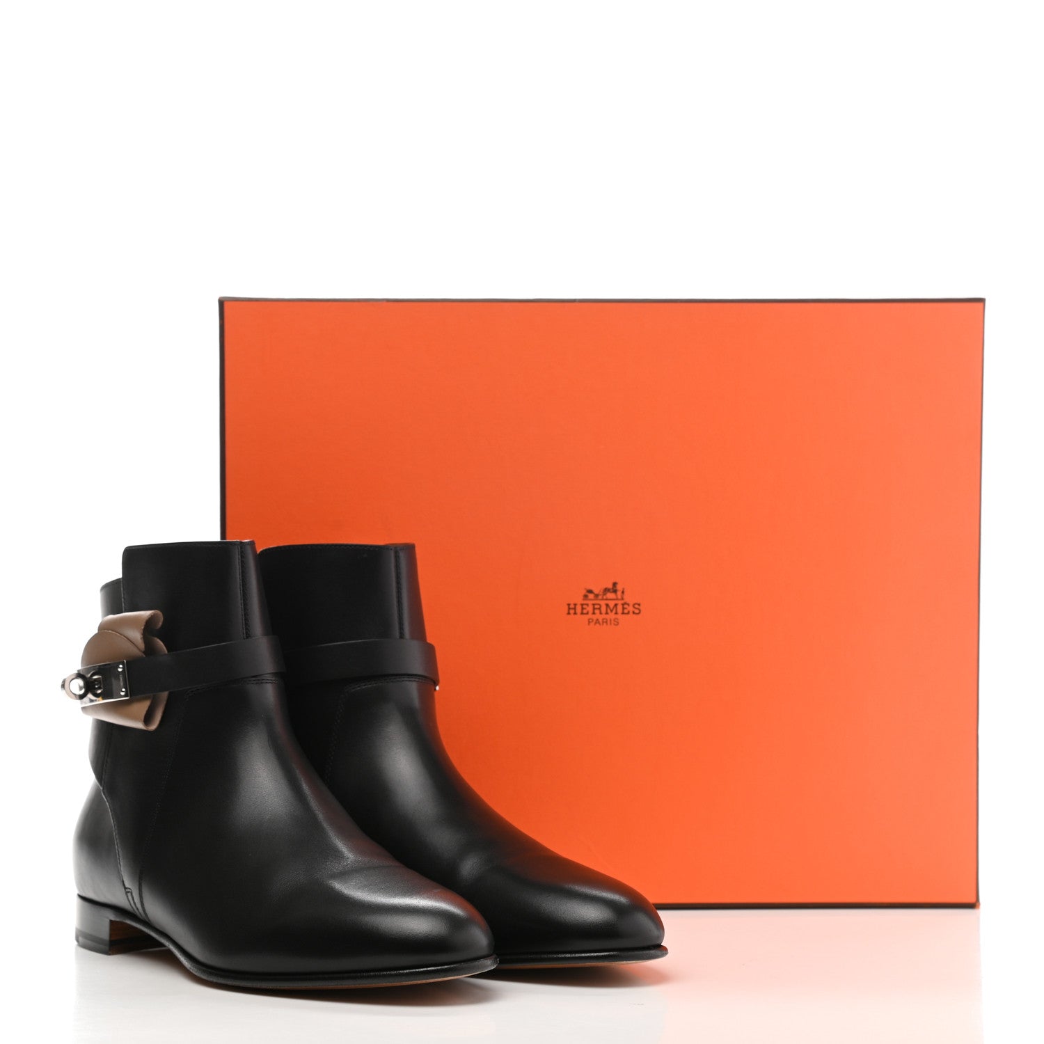 Hermes Calfskin Neo Low Boots 39 Black 10 of 10