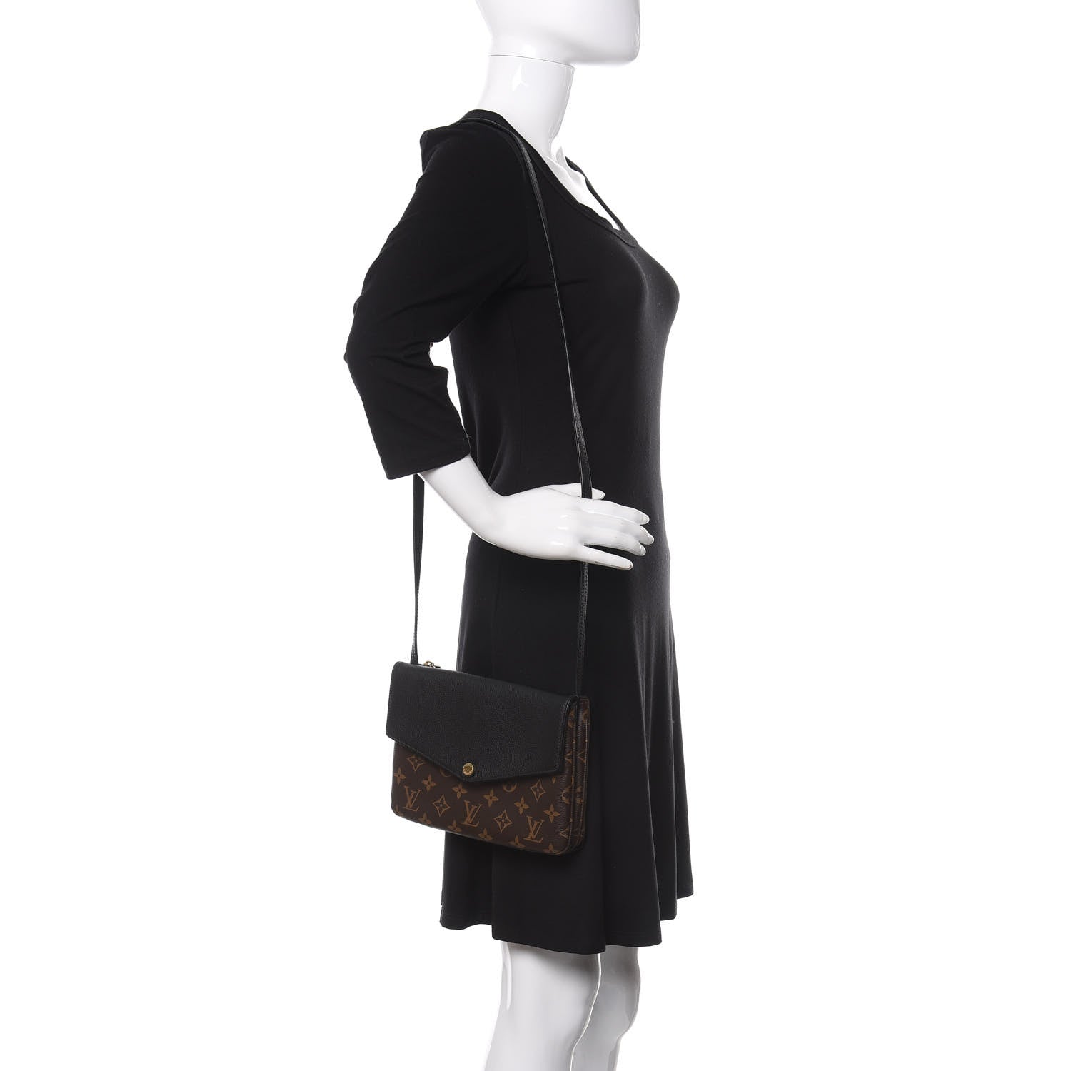 Louis Vuitton Monogram Twice Pochette Black 2 of 12
