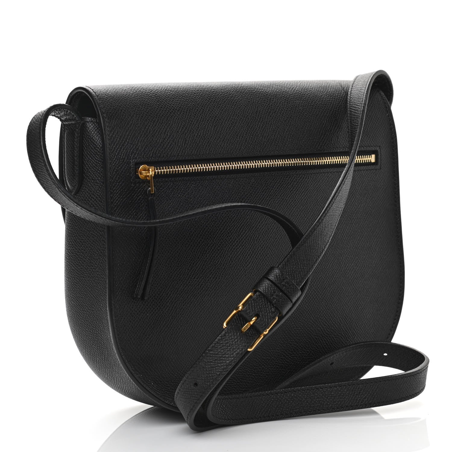 Celine Grained Calfskin Compact Trotteur Black 3 of 11