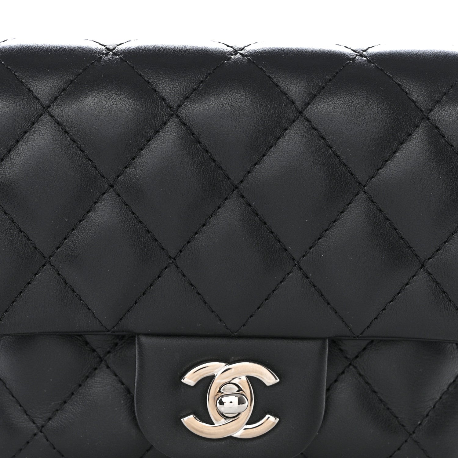 Chanel Calfskin Quilted CC Uniform Flap Belt Bag Black 9 of 12