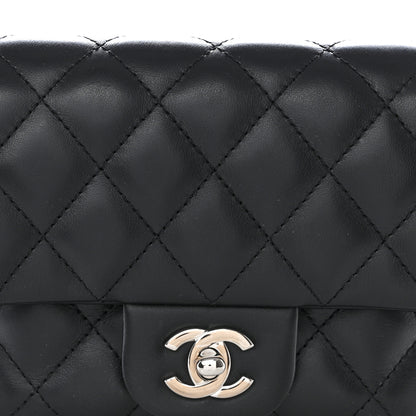 Chanel Calfskin Quilted CC Uniform Flap Belt Bag Black 9 of 12