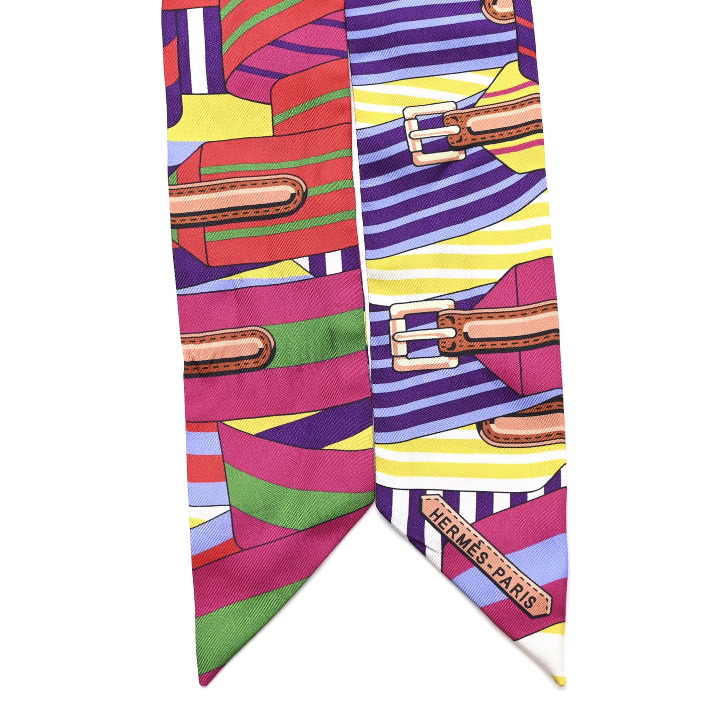 Silk Sangles Twilly Violet Rouge Vert