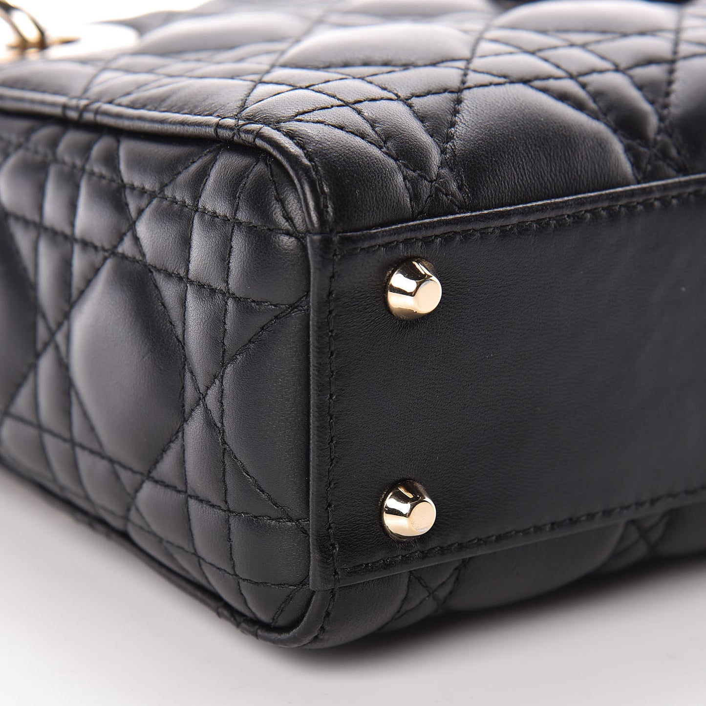 Lambskin Cannage Mini Lady Dior Black