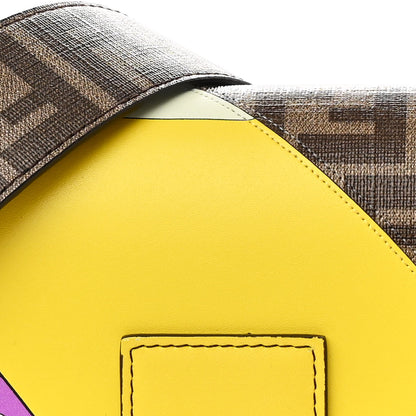 Fendi Glazed Fabric FF 1974 Hairdo Girls Inlay Baguette Mogano Panna Multicolor 8 of 15