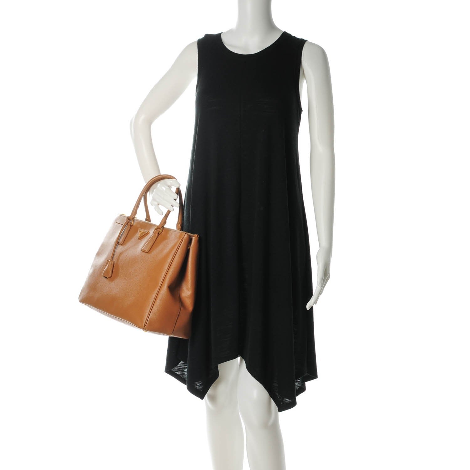 Prada Saffiano Large Galleria Double Zip Tote Cannella 2 of 9