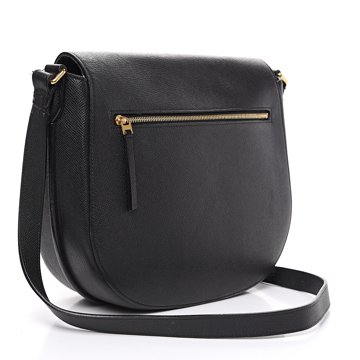 Celine Grained Calfskin Medium Trotteur Black 2 of 17