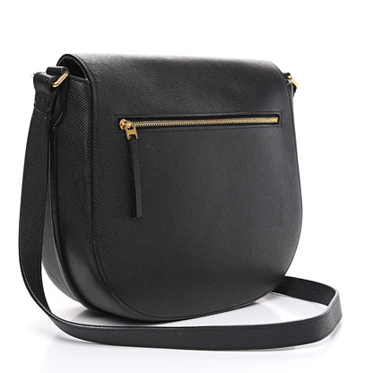 Celine Grained Calfskin Medium Trotteur Black 2 of 17