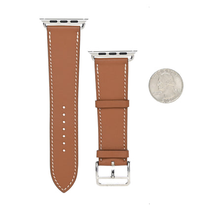 Hermes Barenia 44mm Apple Watch Single Tour Band Fauve 2 of 4