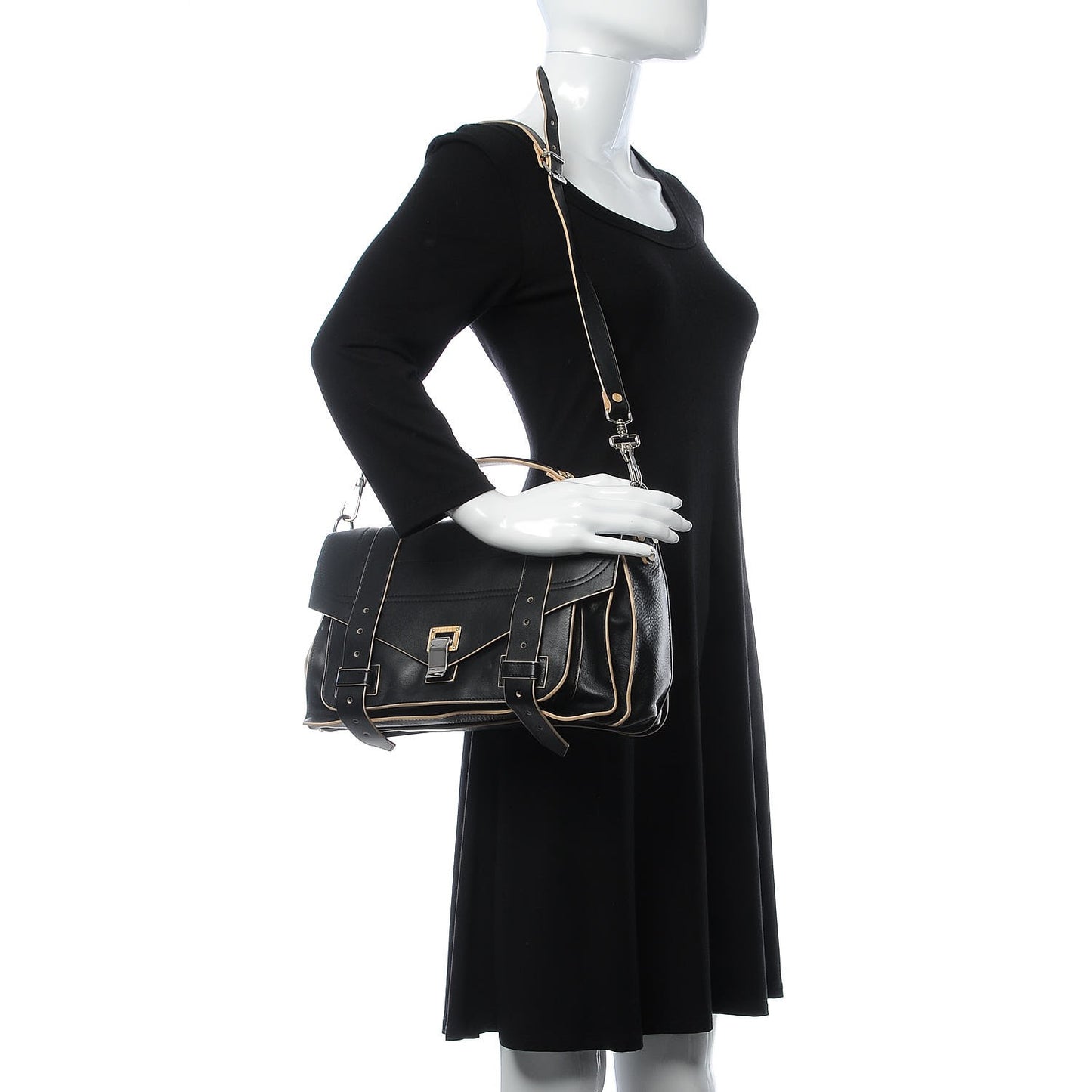 Lambskin 2 Tone Medium PS1 Satchel Black Sorbet