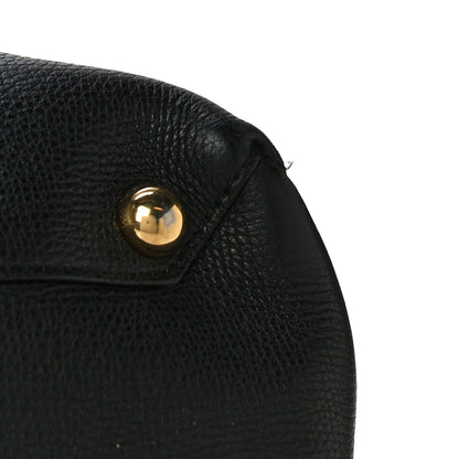 Burberry Grainy Calfskin House Check Large Banner Tote Black 14 of 14