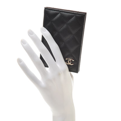 Chanel Lambskin Quilted Card Holder Wallet Black 2 of 8