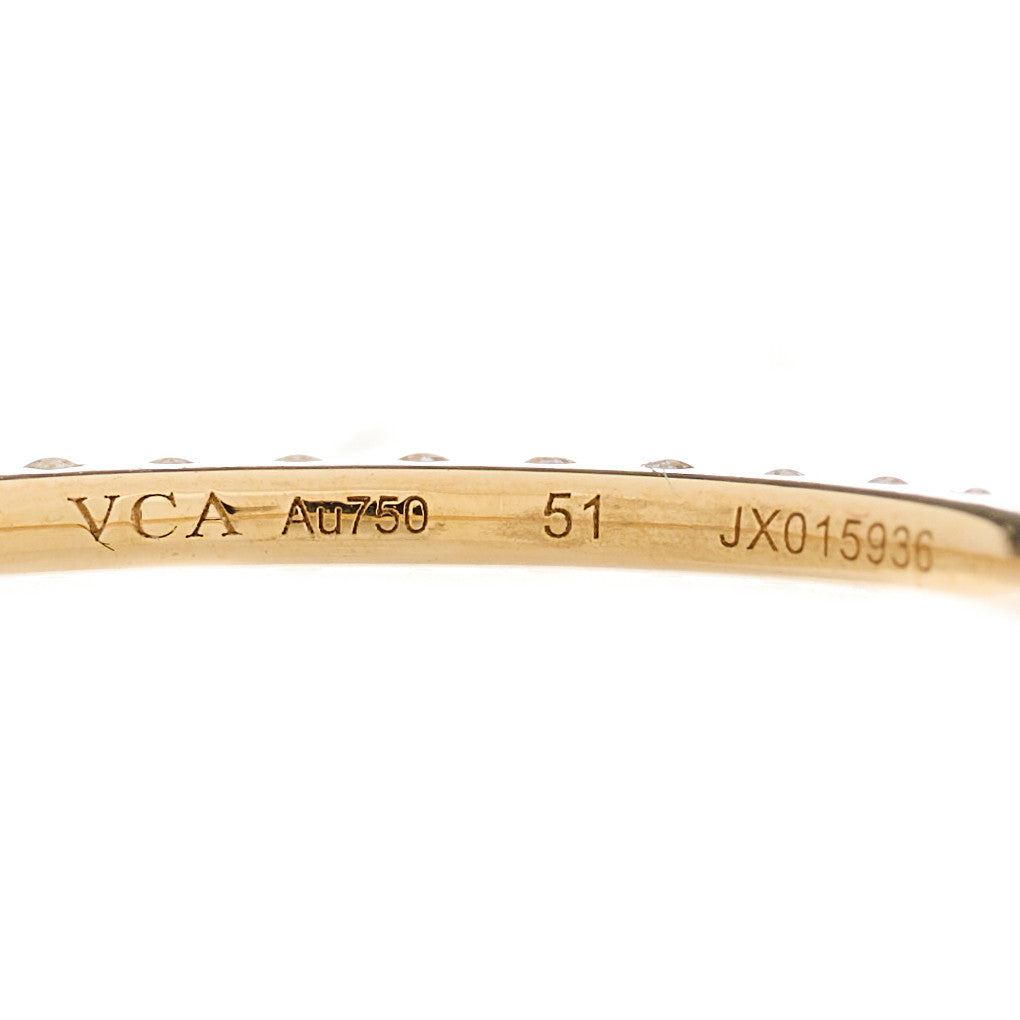 18K Yellow Gold Diamond 1.25mm Felicite Wedding Band Ring 51 5.75
