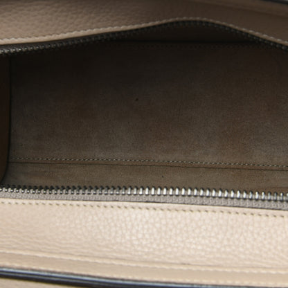Celine Drummed Calfskin Nano Luggage Dune 5 of 9