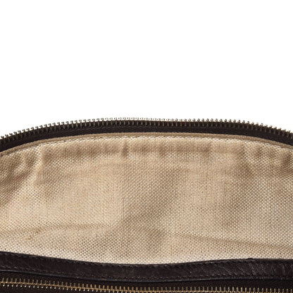 Gucci Calfskin Vintage Web Medium Boston Dark Brown 8 of 18
